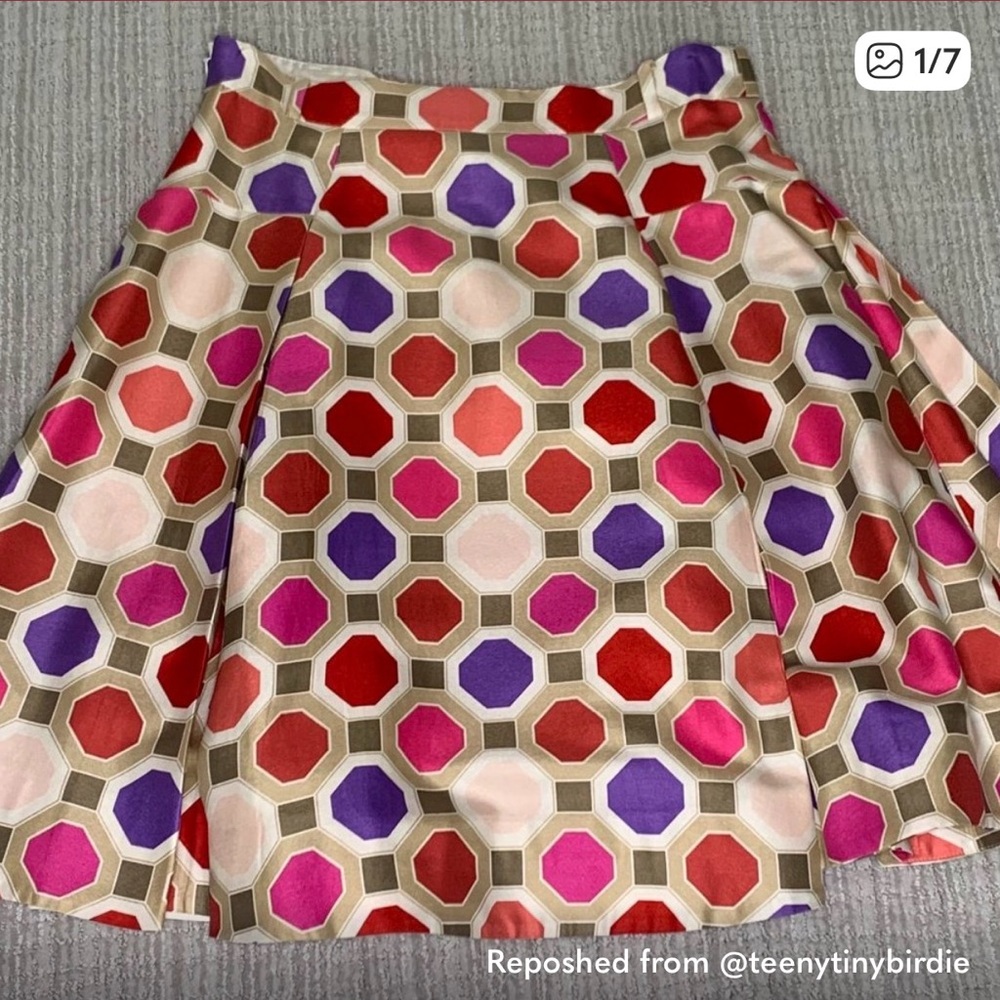 Kate Spade Vibrant Hexagon A-Line Skirt